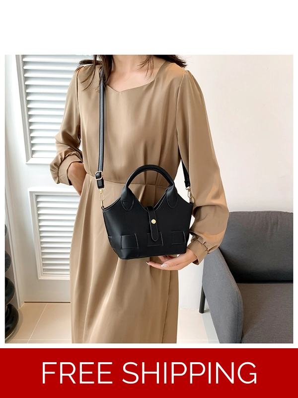 Fashion Soft Leather Texture PU Pure Color Bag